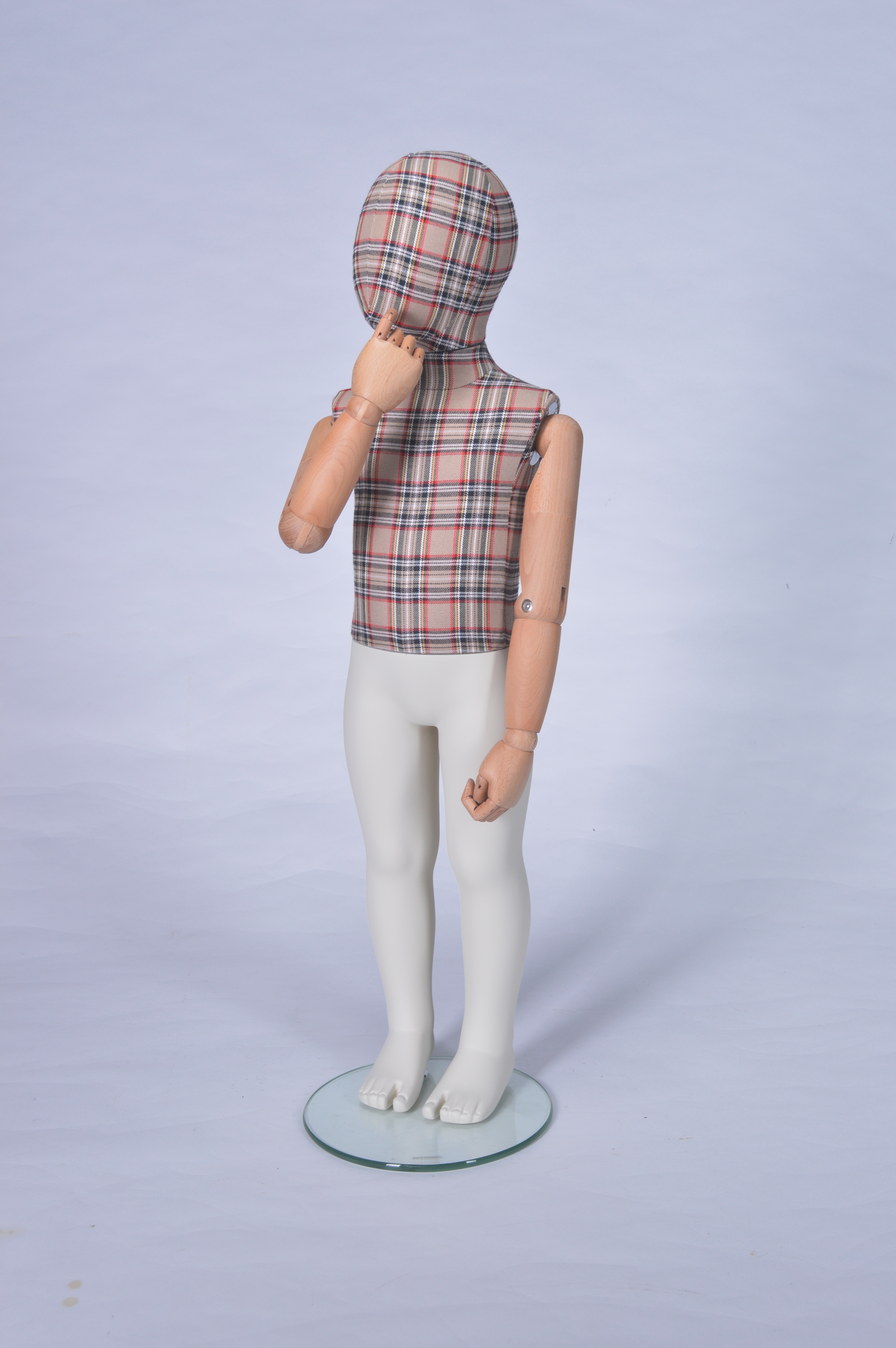 mannequins en vogue sports kids fabric with wooden arms