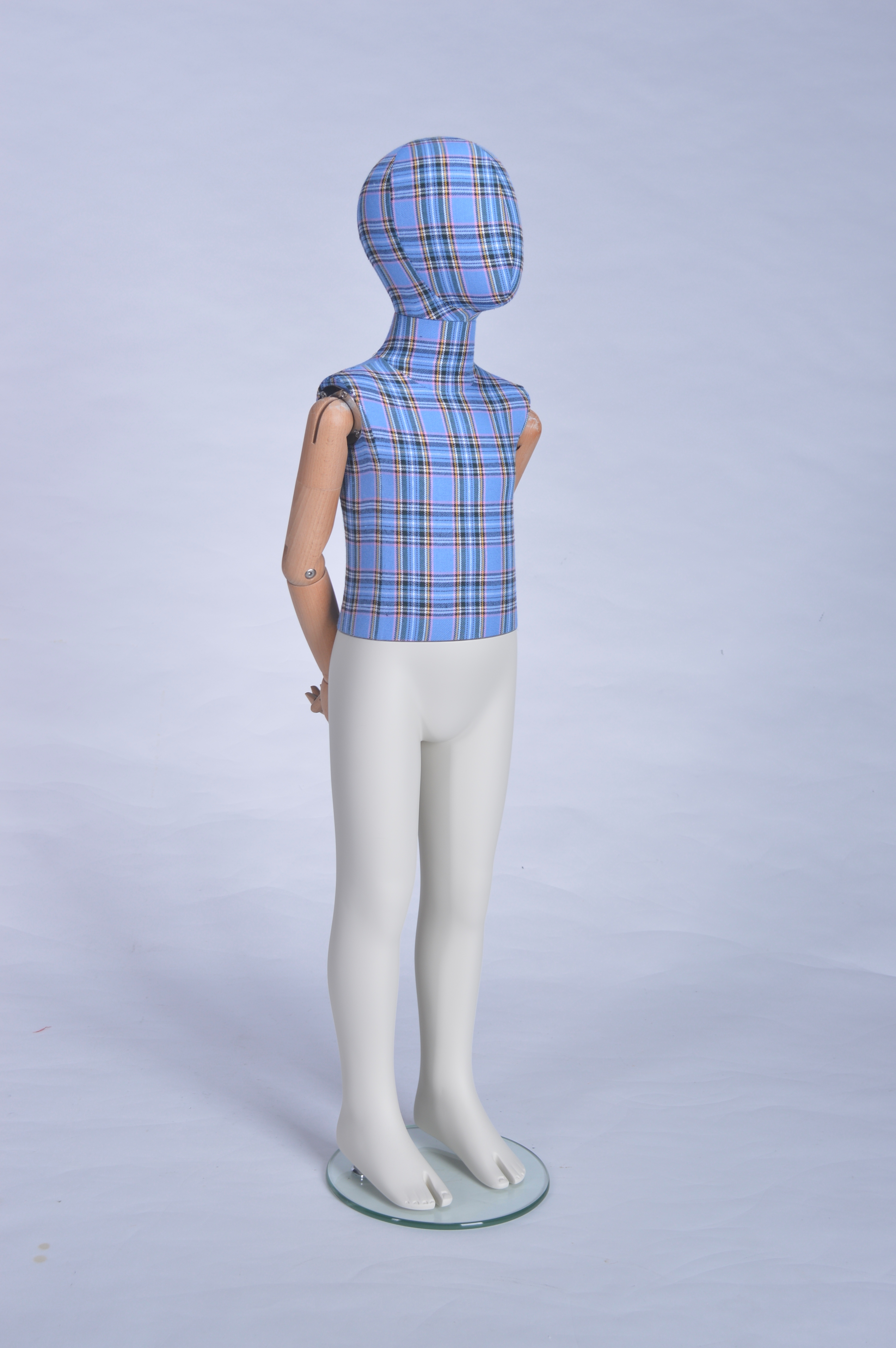 mannequins en vogue sports kids fabric with wooden arms