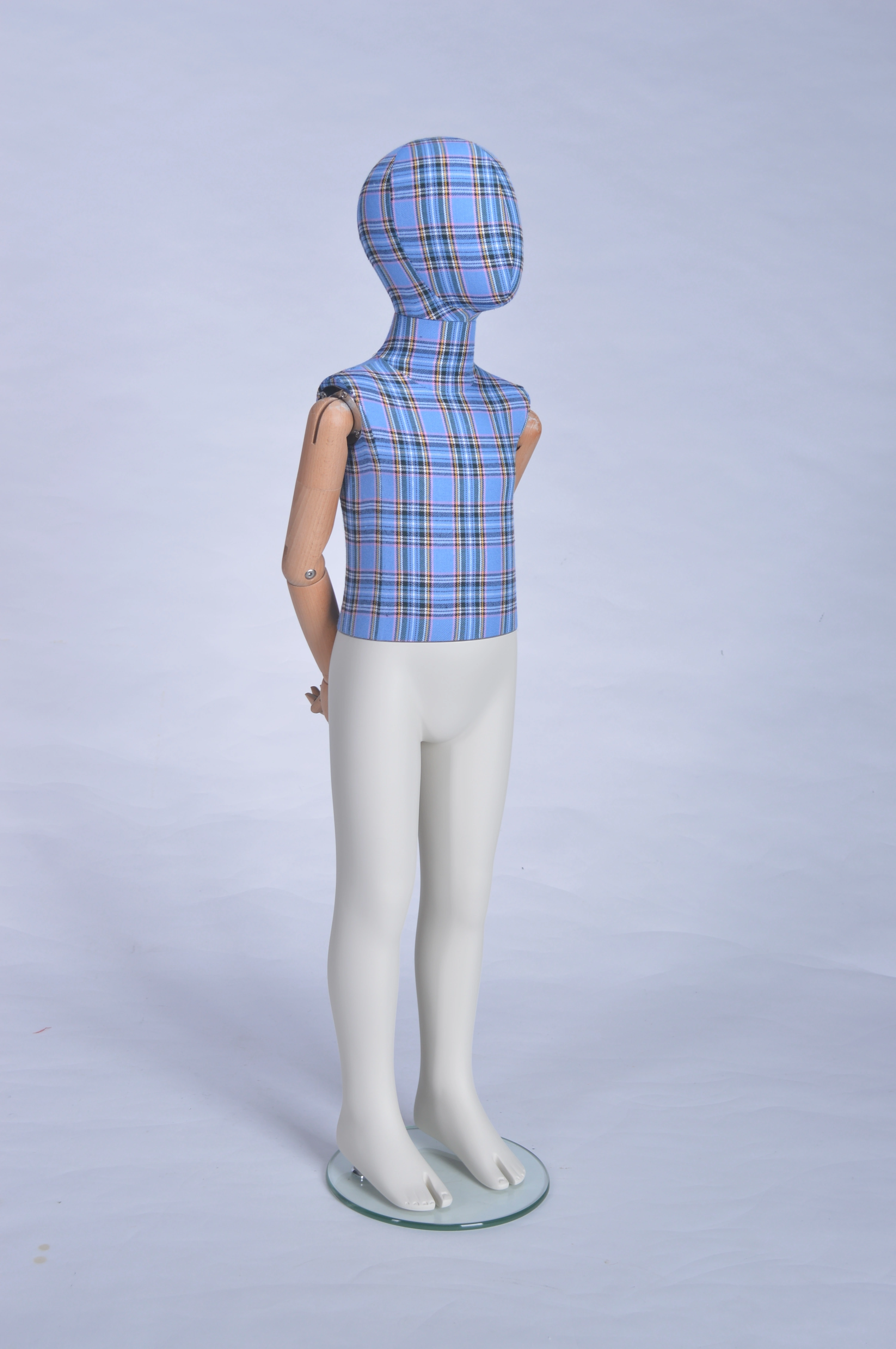 mannequins en vogue sports kids fabric with wooden arms