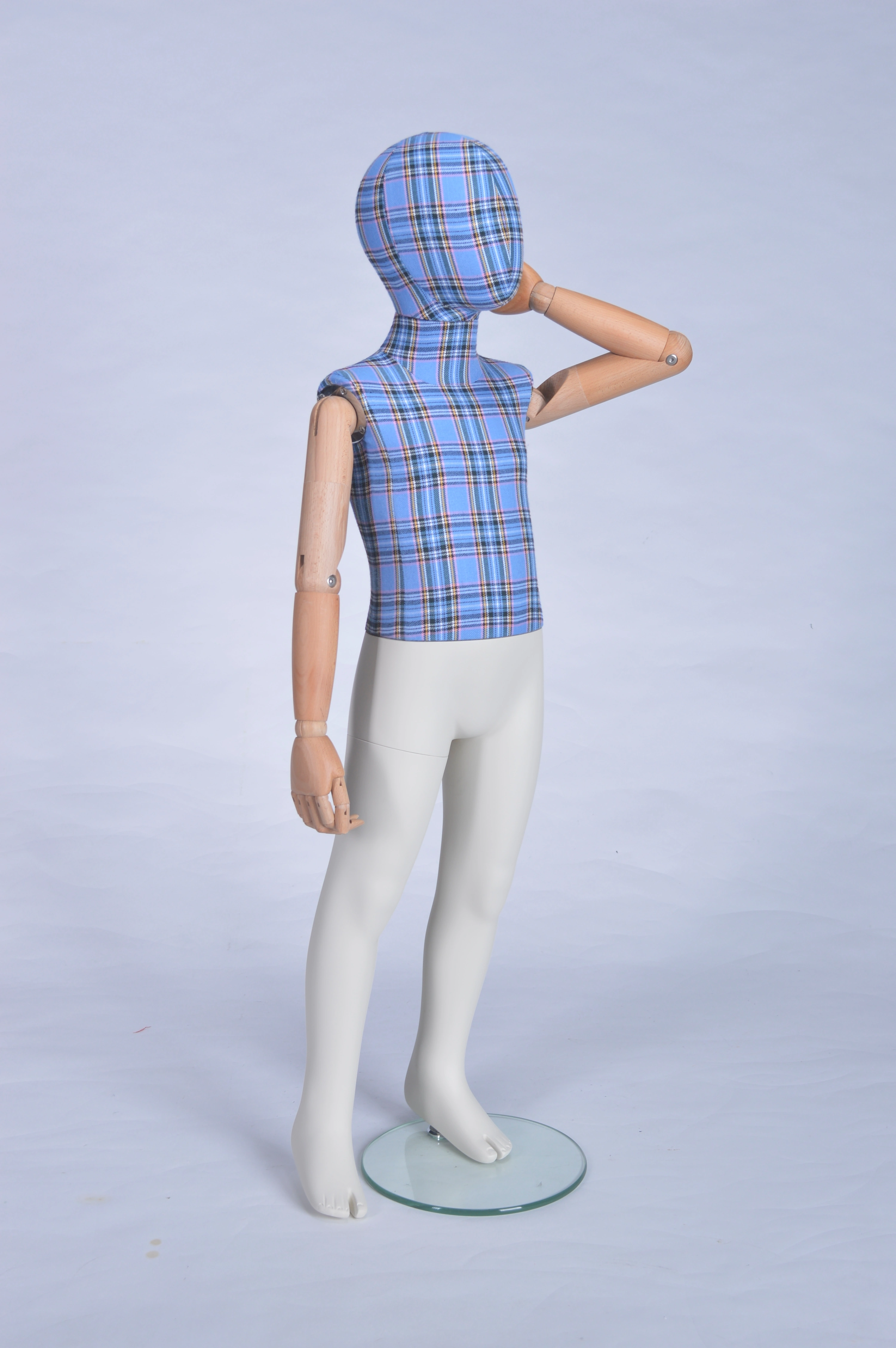 mannequins en vogue sports kids fabric with wooden arms